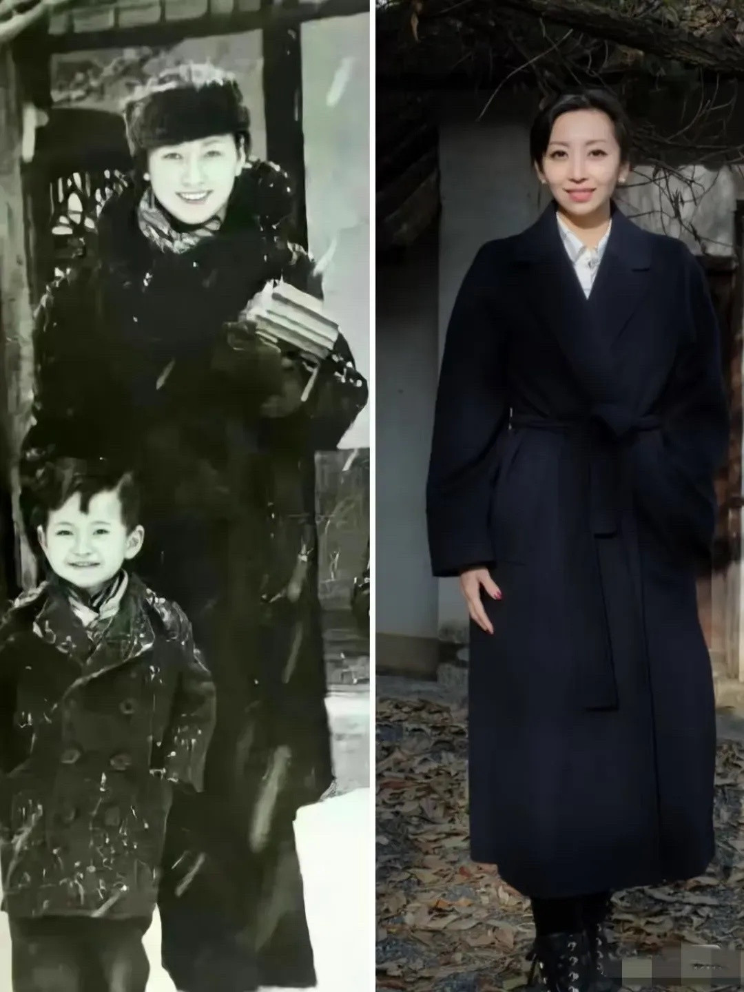 林徽因和他的曾孙女嘴角，笑容简直神似​​​