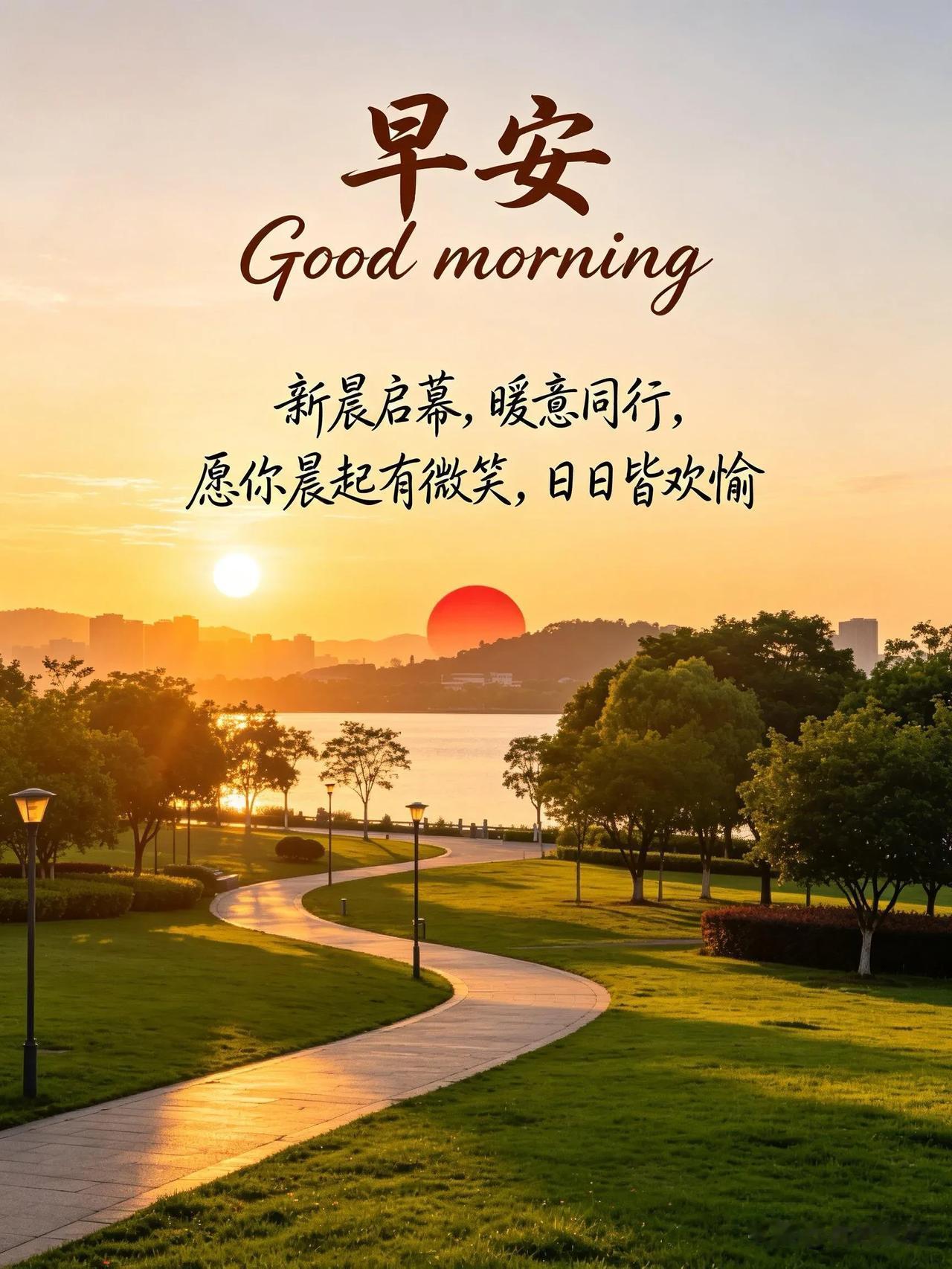 早安！迎着朝阳向前走，所有努力都不会被辜负