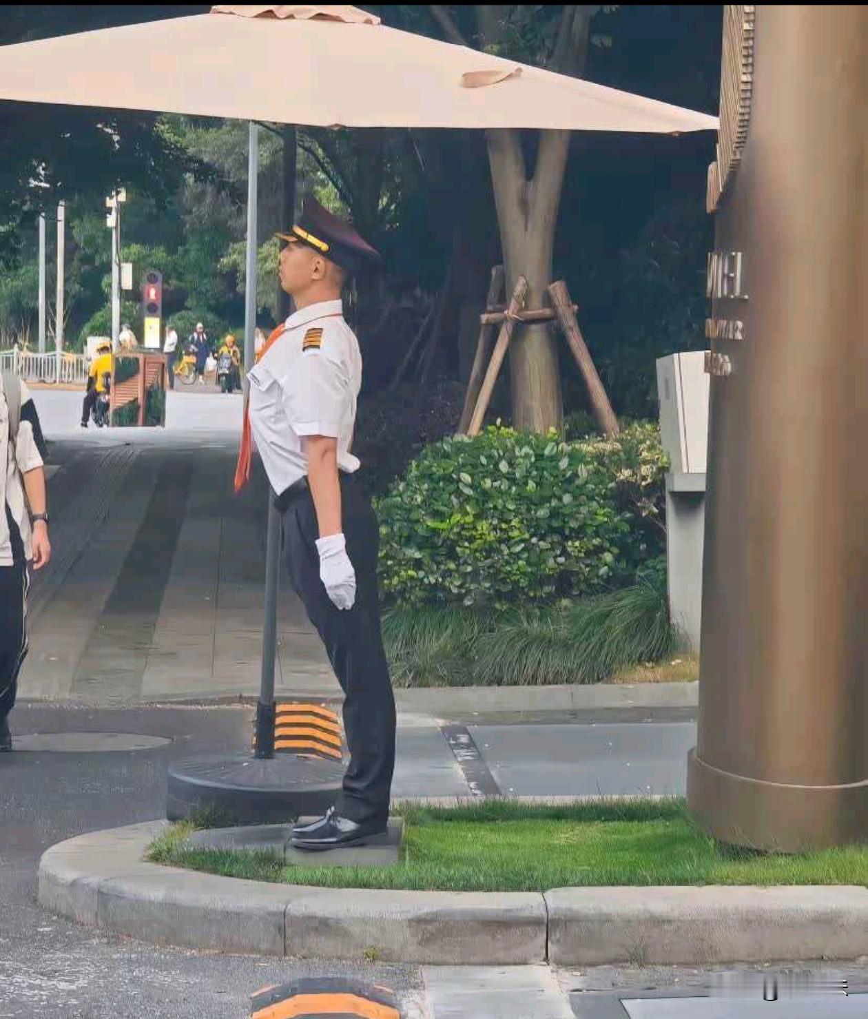 不得不说这保安也太敬业了