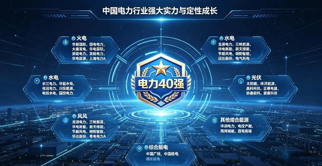震荡市“压舱石”：电力40强，谁才是真正的确定性主线？当市场在AI、消费电子等热