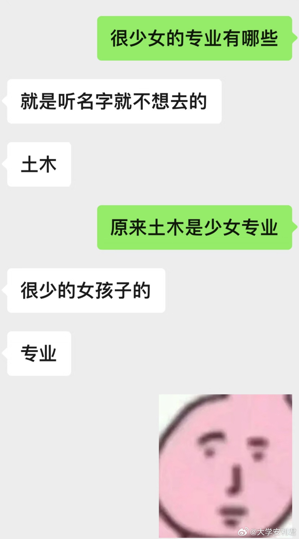 很少女的专业有哪些？