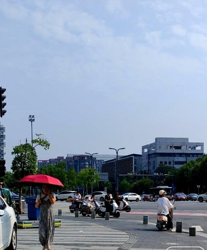 合肥市气象局高级工程师许霞最近给合肥人解了个惑：才早晨九点，合肥街头的人就撑起