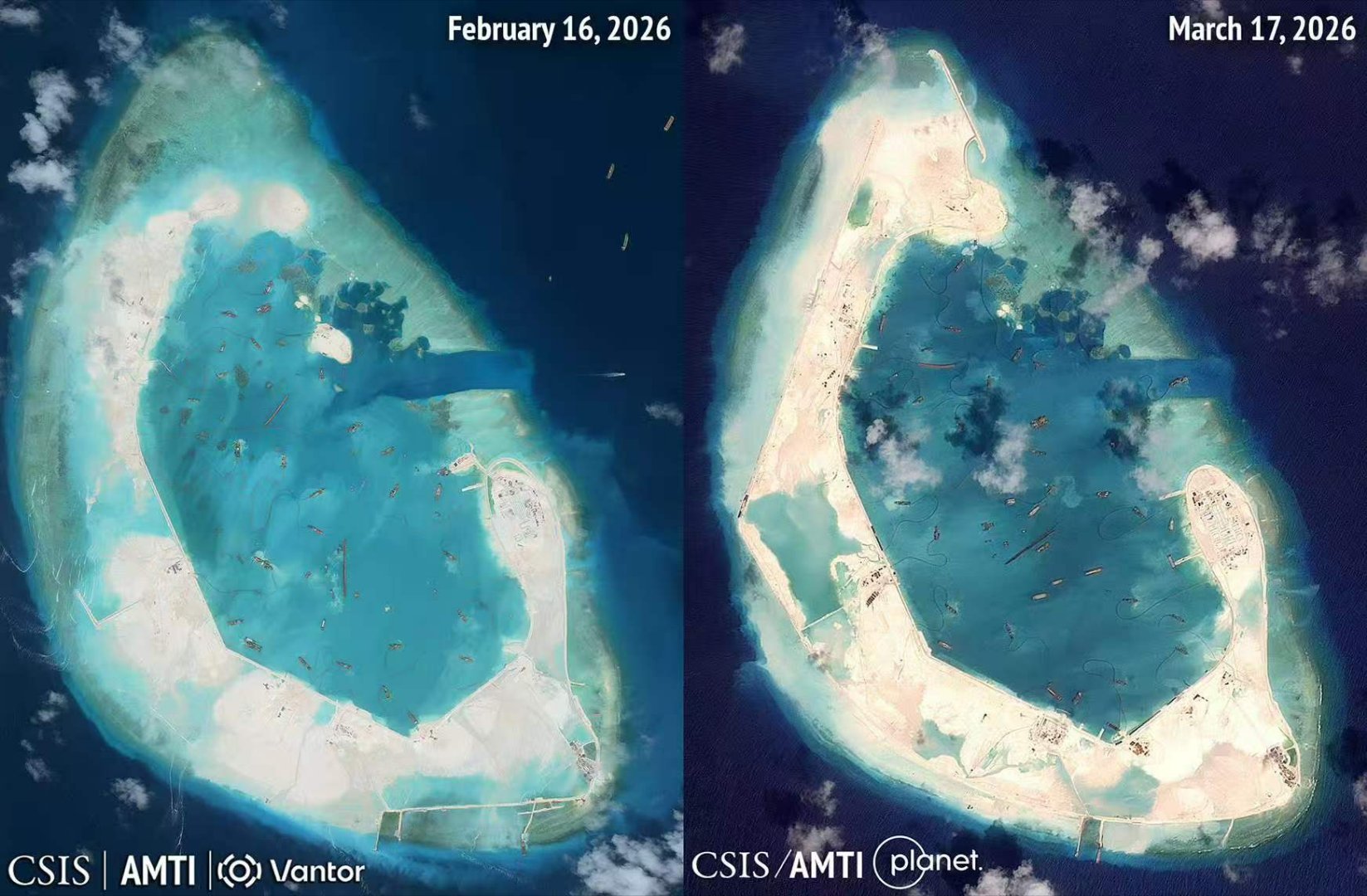 越南对于我方新的造岛作业提出抗议了。话说越南填岛的速度一点不慢，还有脸提抗议？