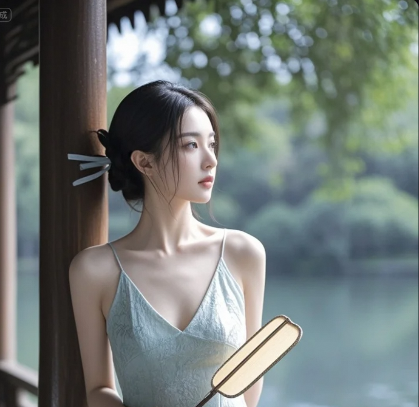 她的美，是静谧的湖，也是暗涌的心事