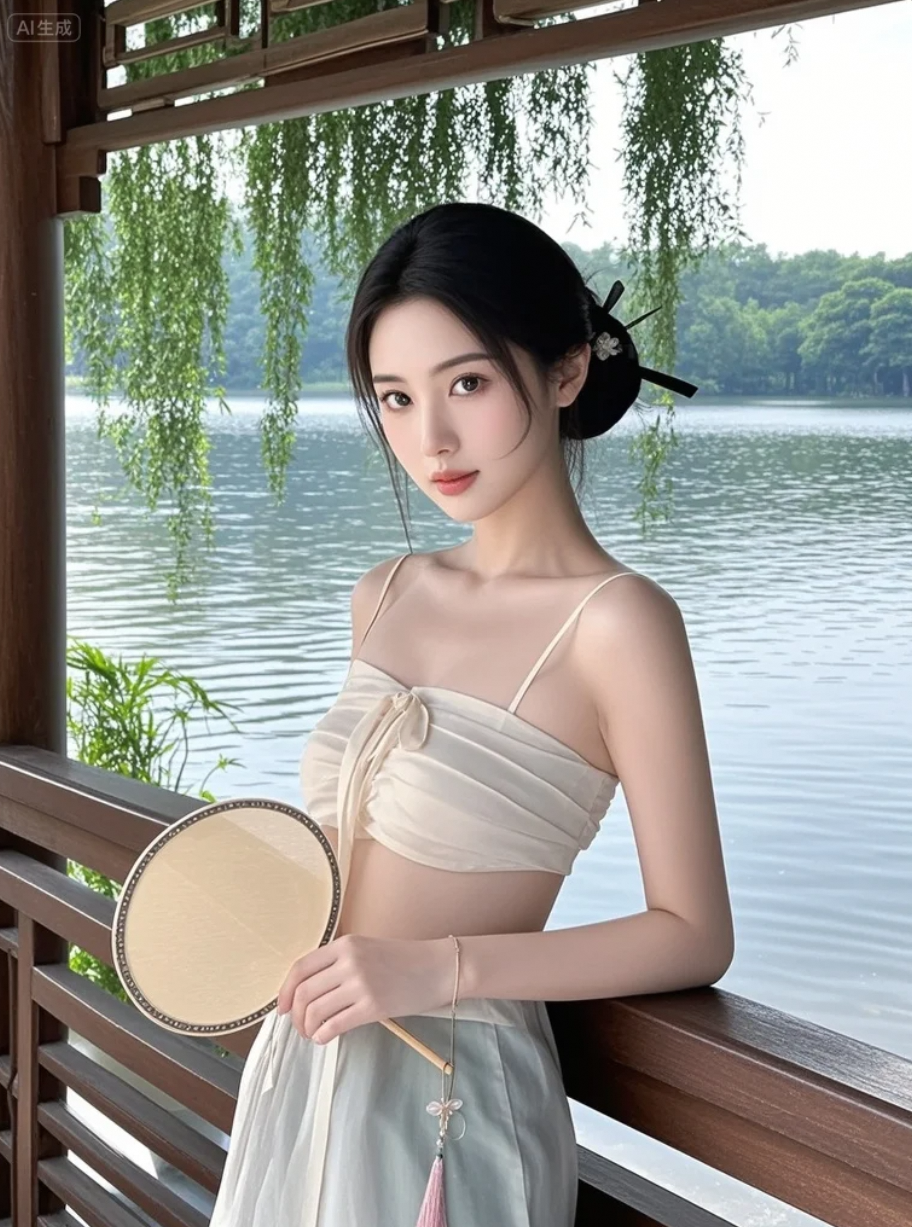 这样的古风美人，你喜欢的是她的背影还是回眸？