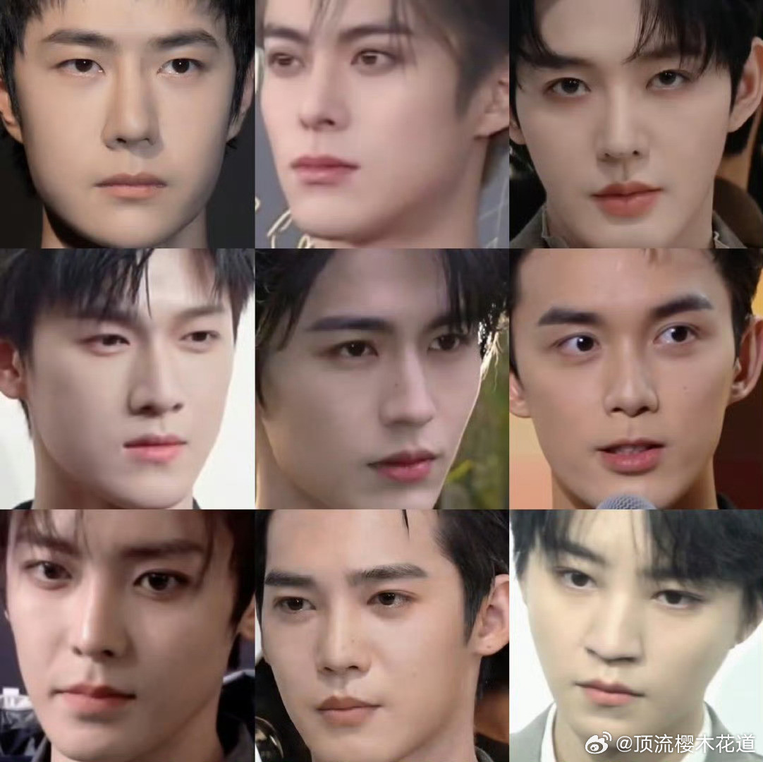 内娱男流量五官大赏看图确实杨洋王鹤棣张凌赫宋威龙这几个骨相很立体很优越（不