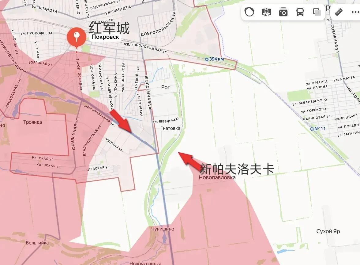 俄军在红军城东南方的进攻，扩大了新帕夫洛夫卡的控制范围，对东南郊的红军城卫戍区以