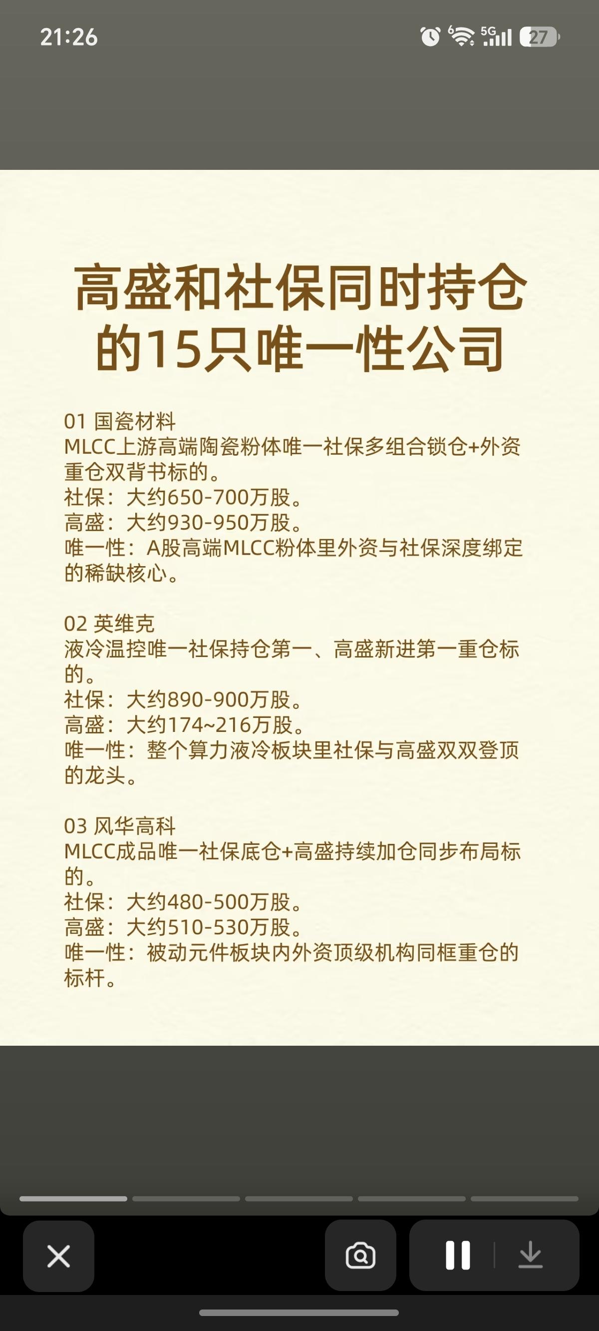高盛+社保：同时持仓的15只唯一性公司！高盛作为国际投资巨头，叠加国内聪明基