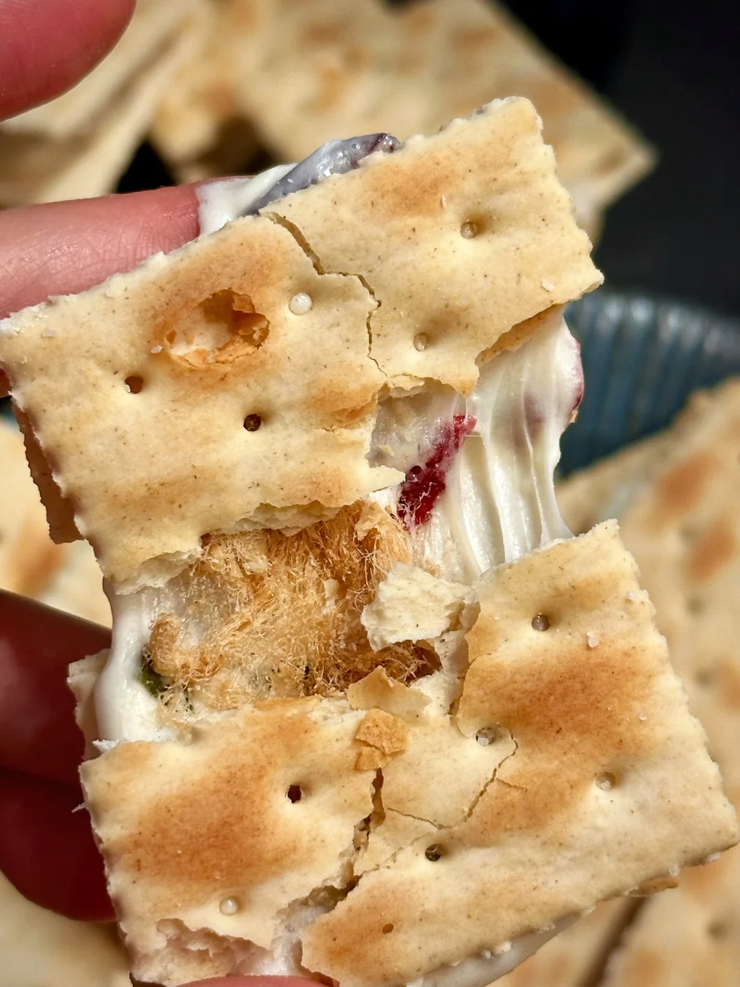 北美版新年点心牛轧饼🍪掰开拉丝太治愈❗️