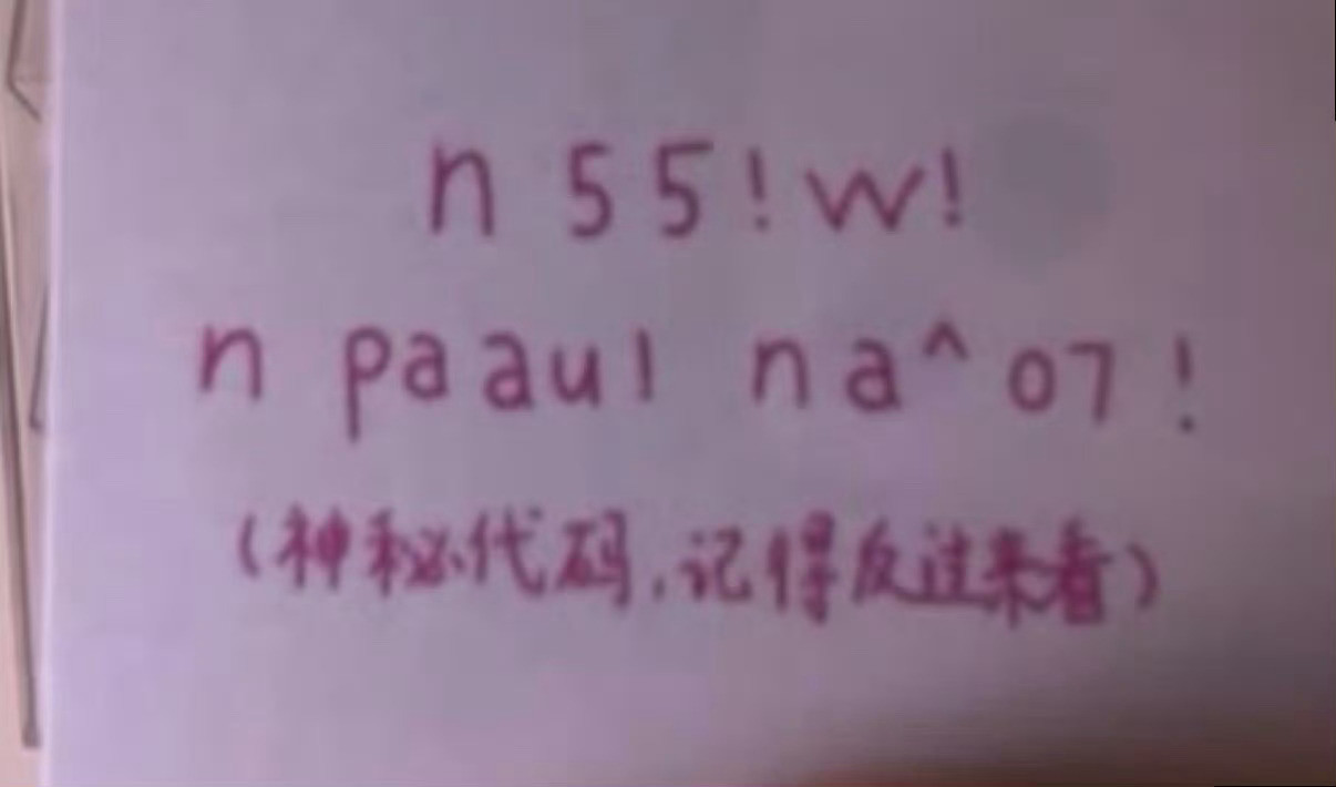 原来是说这个神秘代码