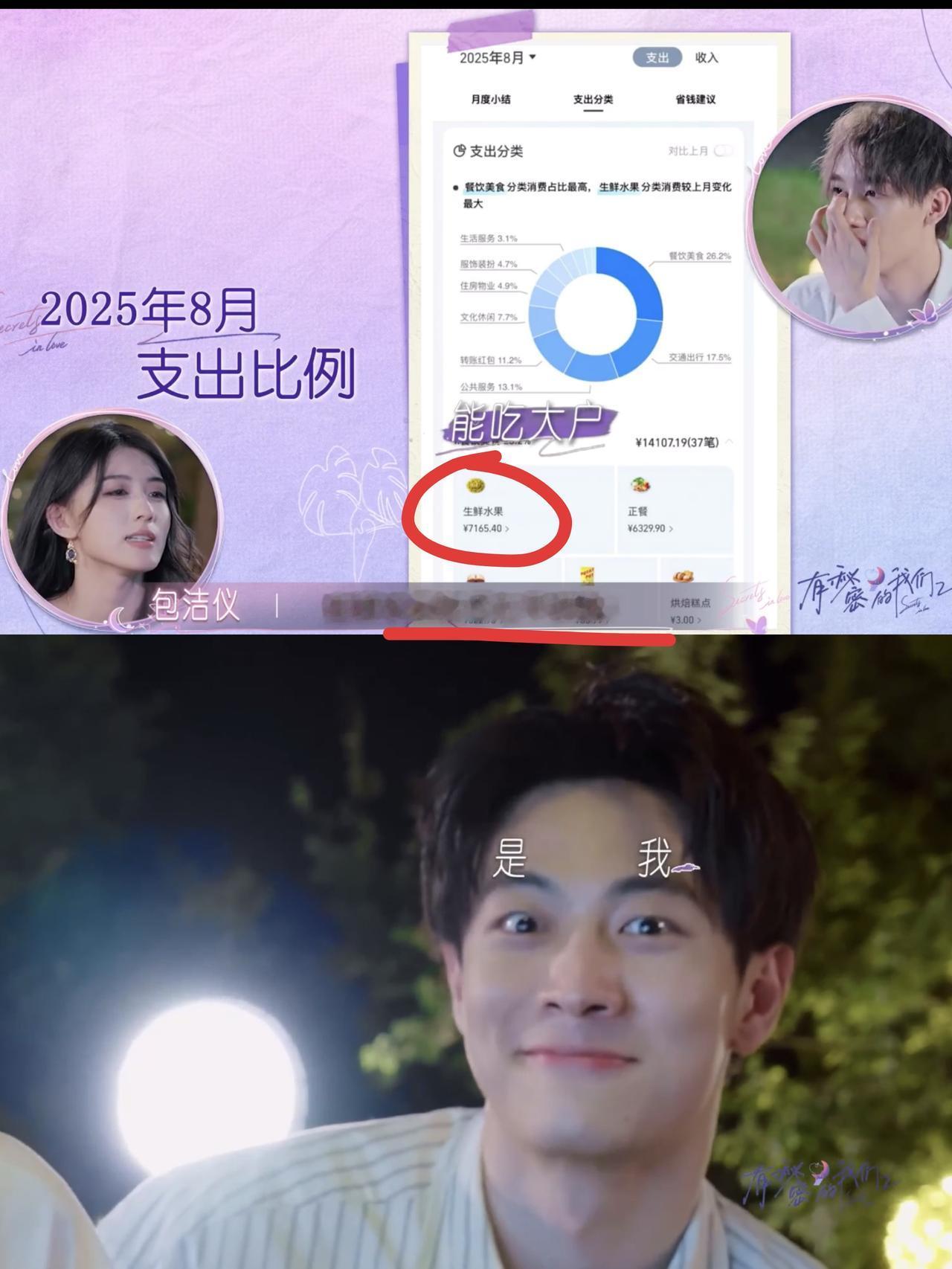 《有秘密的我们2》恋综男嘉宾一个月吃掉7000多块水果，这是他保持少年感的秘诀吗