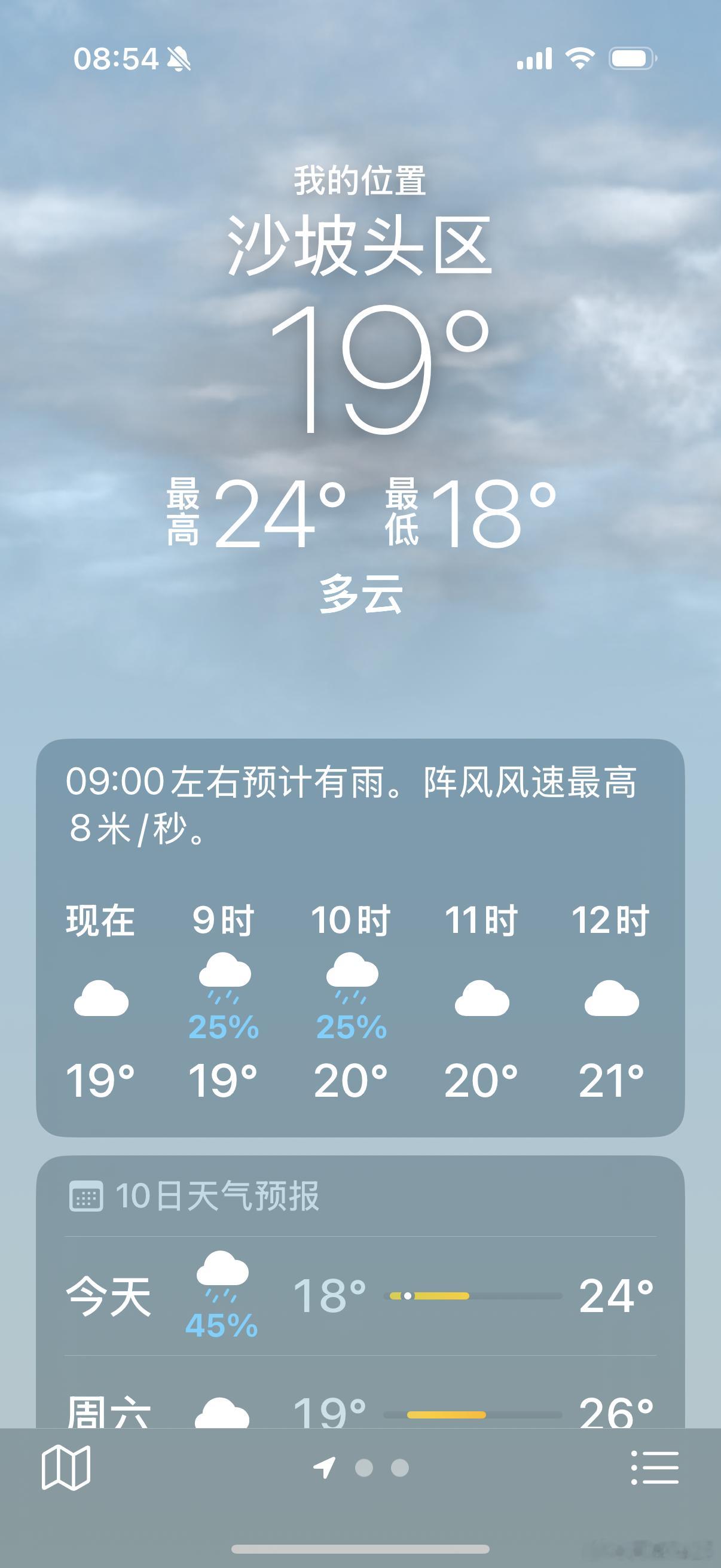 一觉醒来直接19度了，冷得打哆嗦​​​