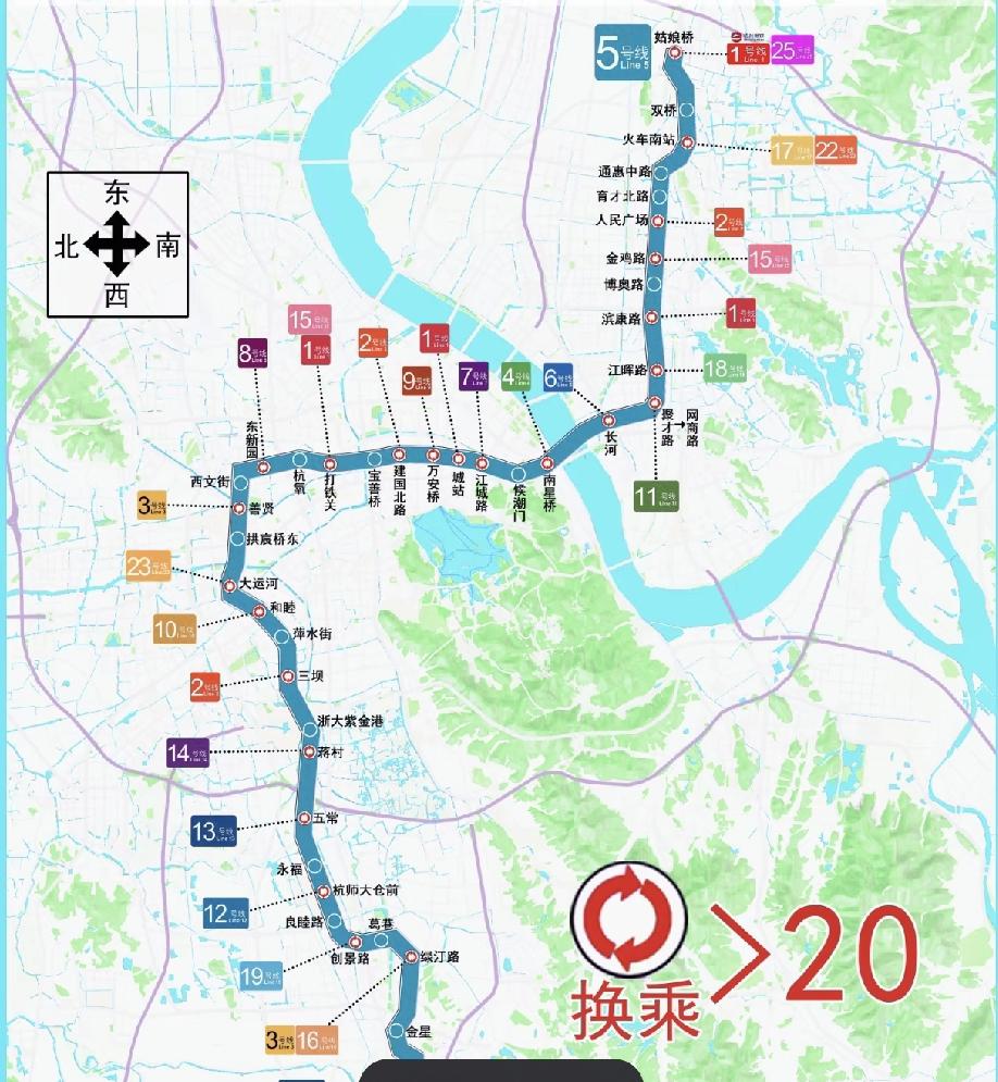 规划换乘22条地铁线！我能说资源浪费吗？1号线四次相交，2号线3次相交，3号线，