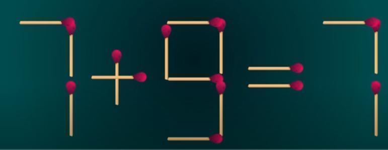 烧脑限时挑战！图中“7+9=7”是明显不成立的等式，现在难度锁定：5