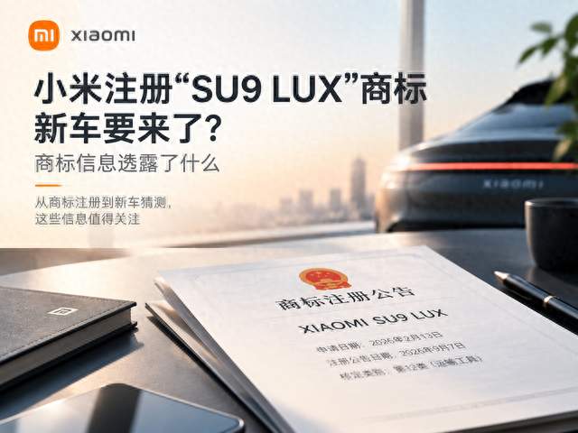 小米注册“SU9 LUX”商标, 新车要来了? 商标信息透露了什么