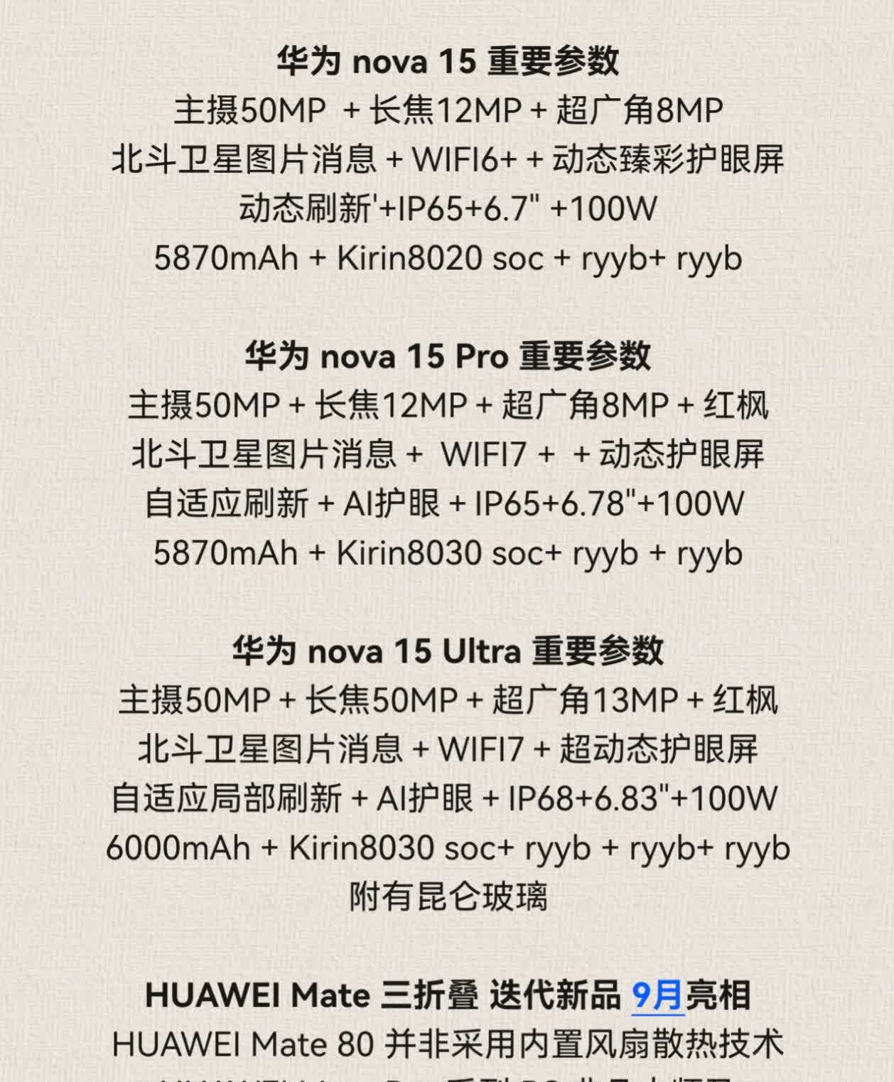下半年nova15又要发售了。话说华为的研发能力是真强，技术迭代也是层出