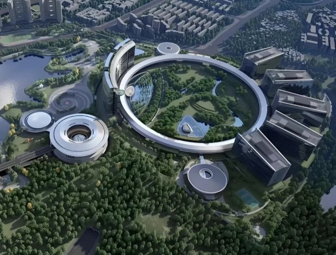 感受一下比亚迪全球研发中心的建设进度，效果图看这个“星际之环”科幻霸气啊[大笑]