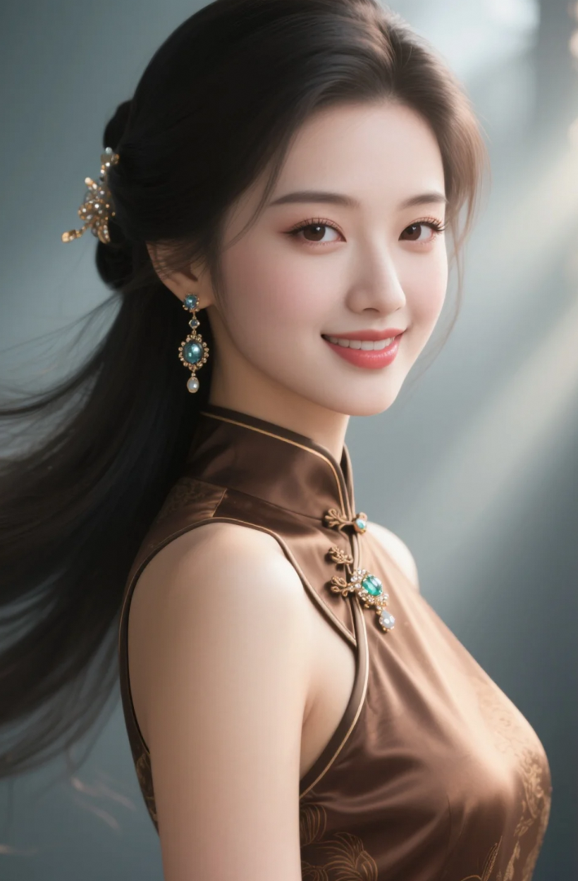 当现代气质遇上古典旗袍，她的美，是穿越百年的诗