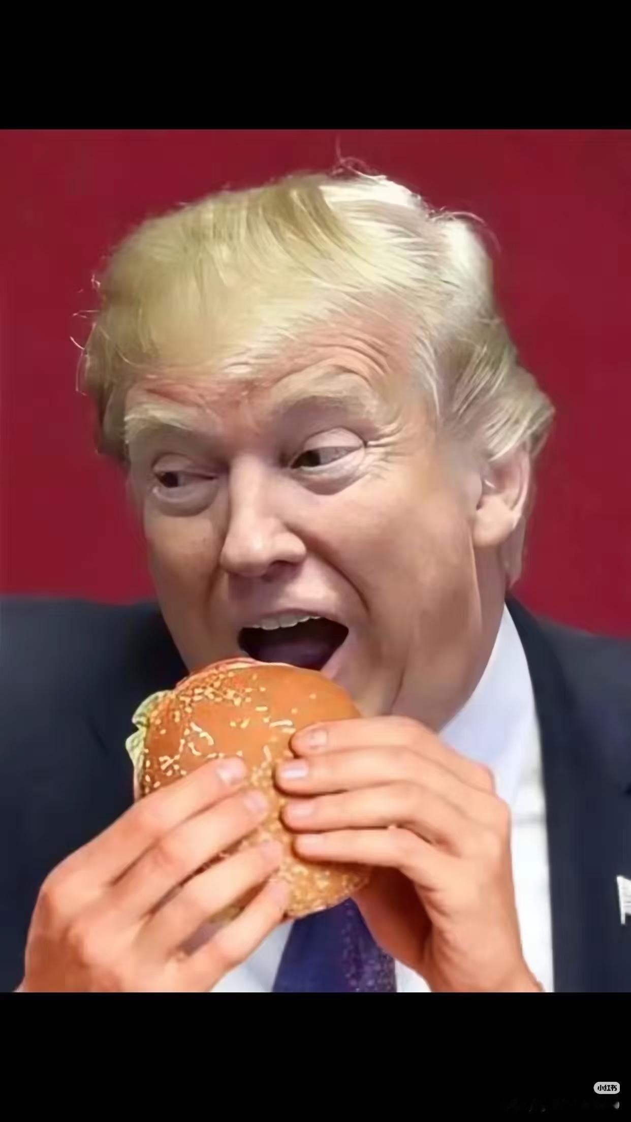 我特好奇，特朗普经常不吃早餐，如果吃的话，会选择培根和鸡蛋。午餐他可能会吃肉饼，