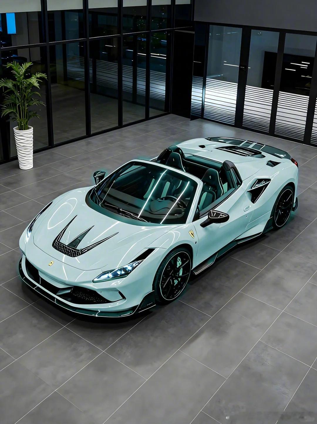 这个颜色的法拉利也太少见了，太清新了[点赞]​​​