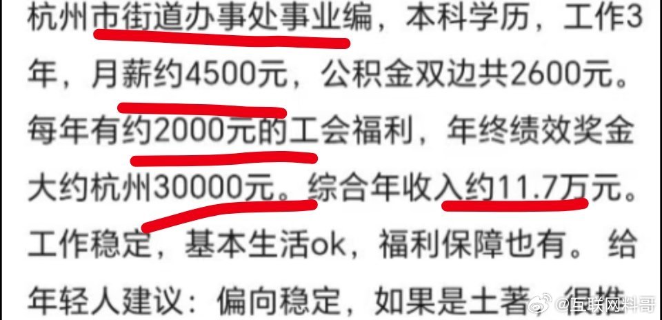 杭州街道办事处事业编工资待遇，真实了！​​​