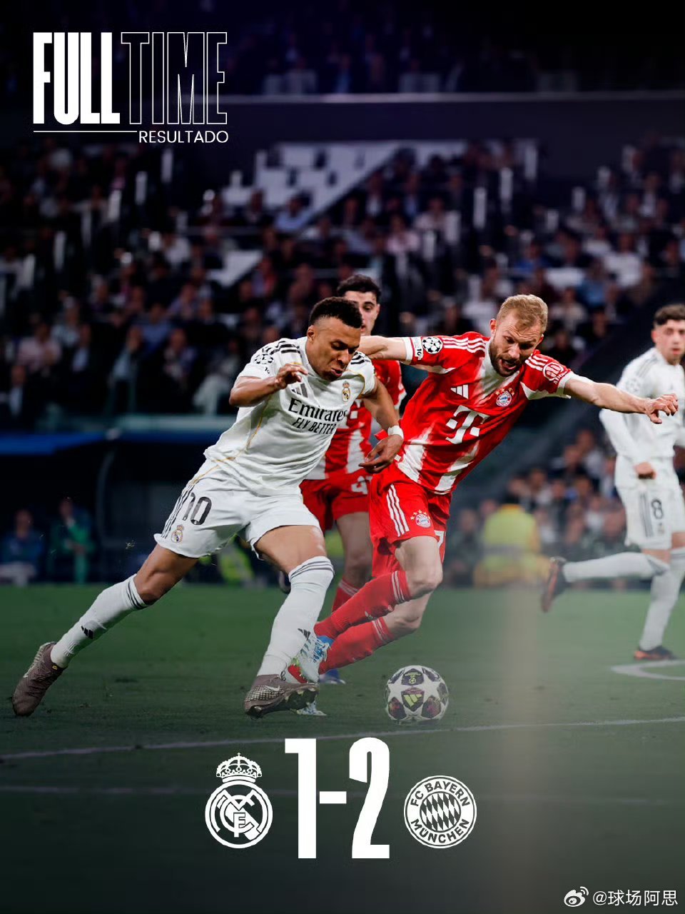 皇马1比2拜仁凯恩也属于吃饭睡觉打皇马的球员。过去4次交手，2个进球，2个助攻