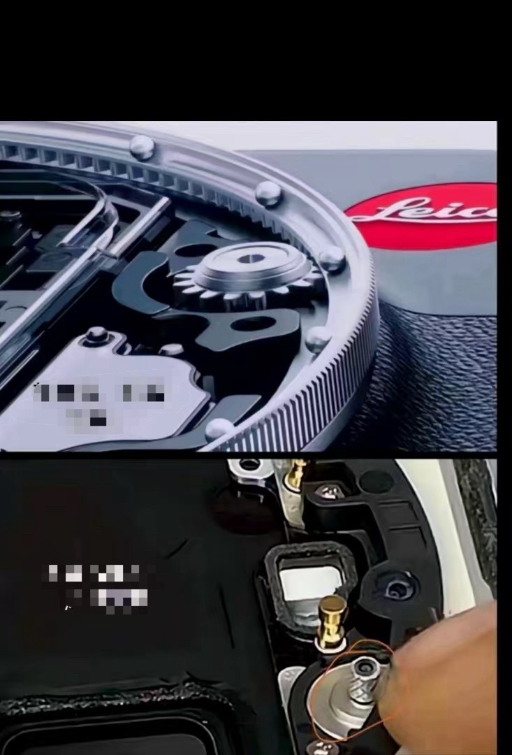 别问了、你们去把镜片拆开、绝对有齿轮、官方透视图是背板面、而网上的拆机图是反过来