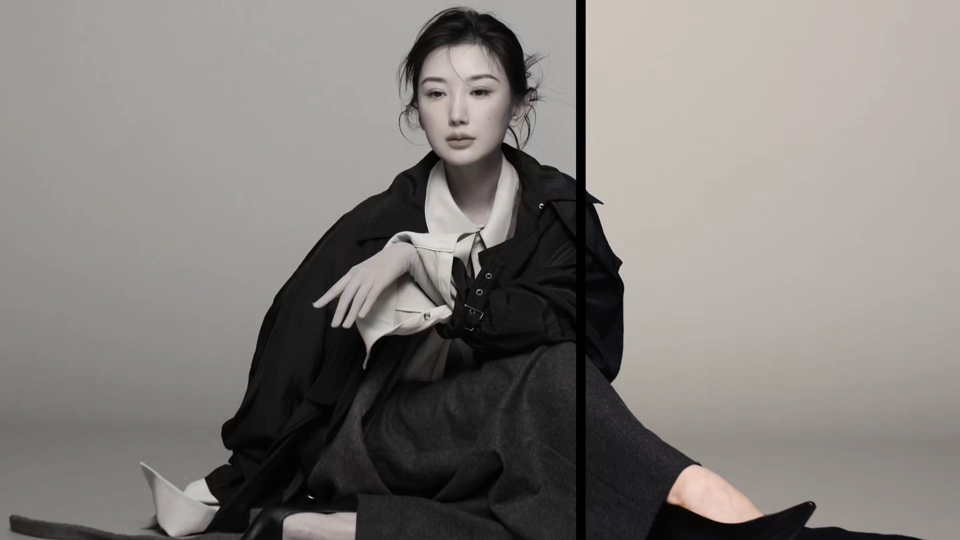 毛晓彤最新杂志大片也太飒了吧？！黑色系的酷姐～我直呼姐姐姐姐姐姐！这个风格美的好