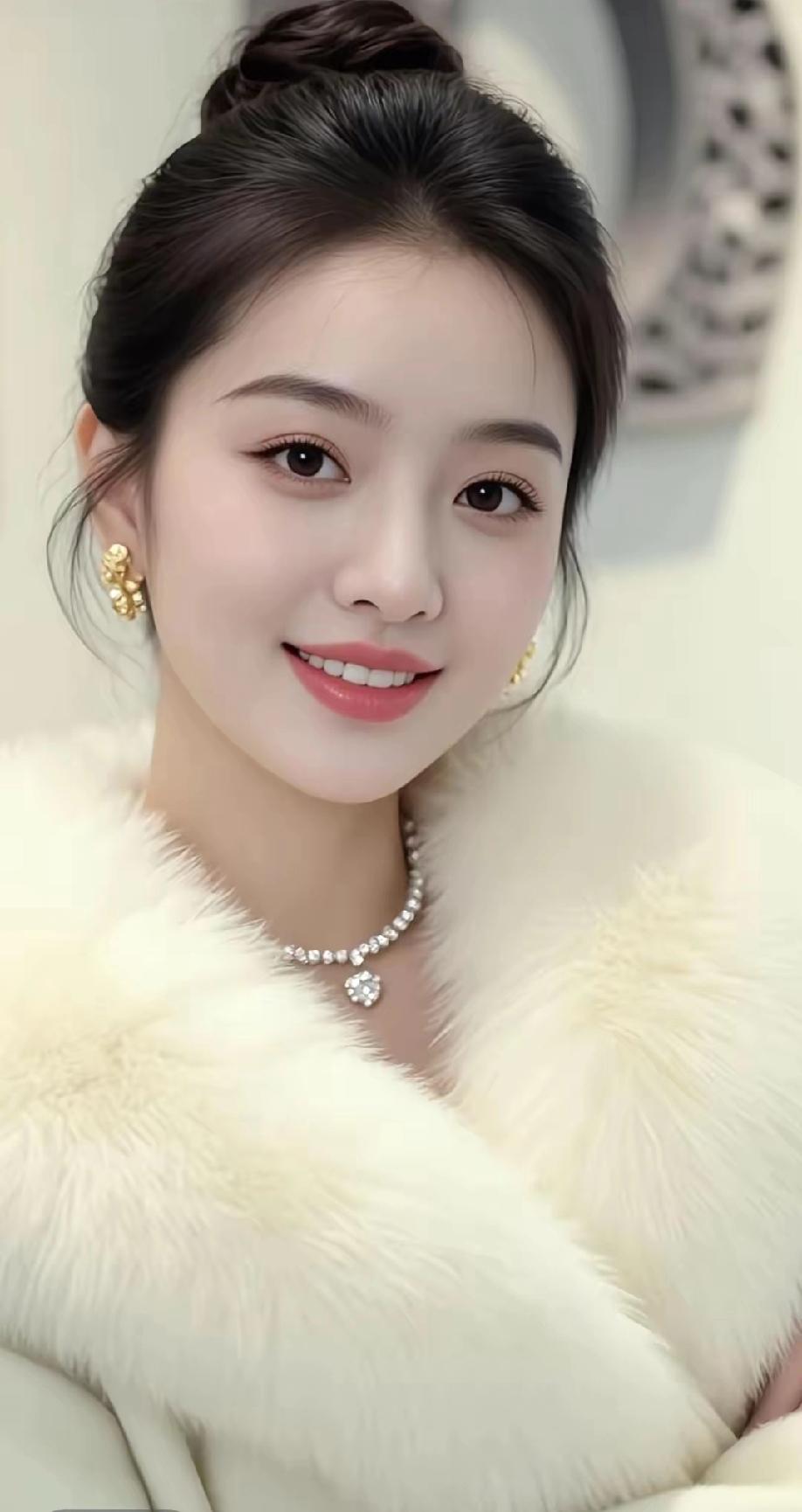 玉颜如花，笑靥如春。