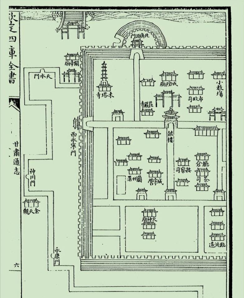 新发现兰州城市地图，居然是一张示意图。前几天，翻阅甘肃的旧资料，发现一张《四库全