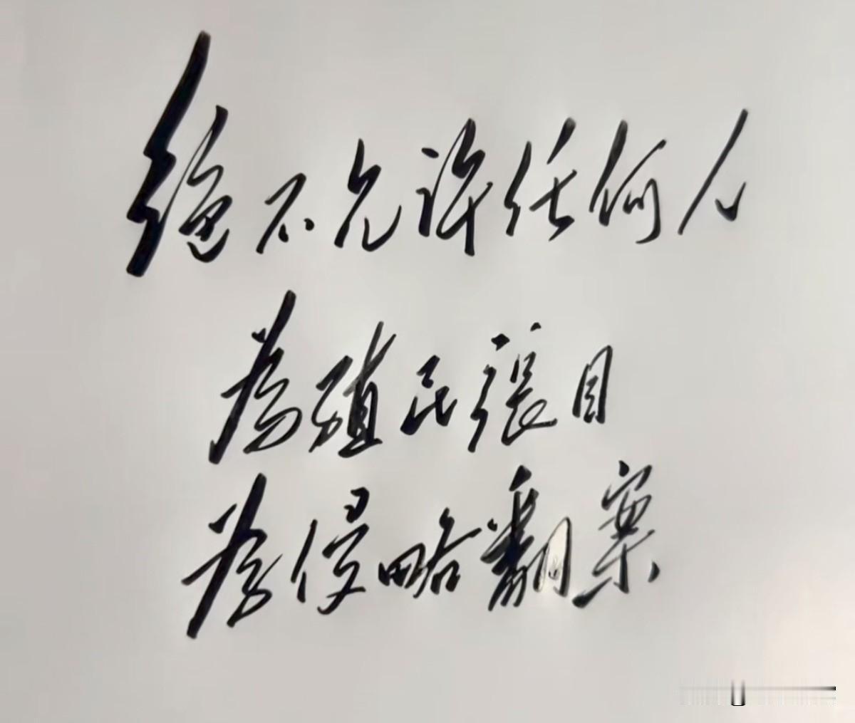 这幅毛体书法刚劲有力，霸气十足