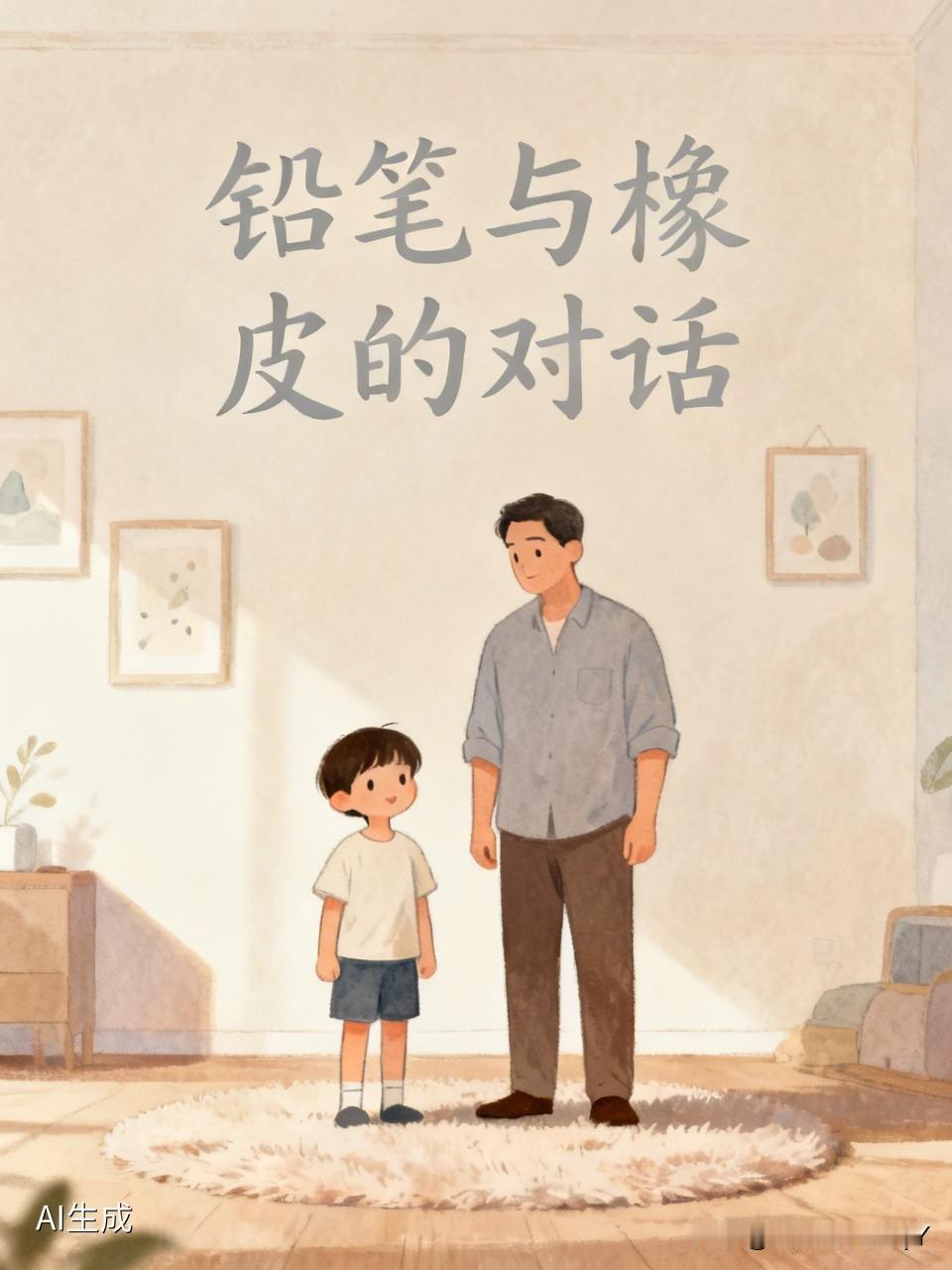 最近，一位爸爸走红了。孩子在家问爸爸：“爸爸，铅笔为什么要带橡皮呢？”爸爸的