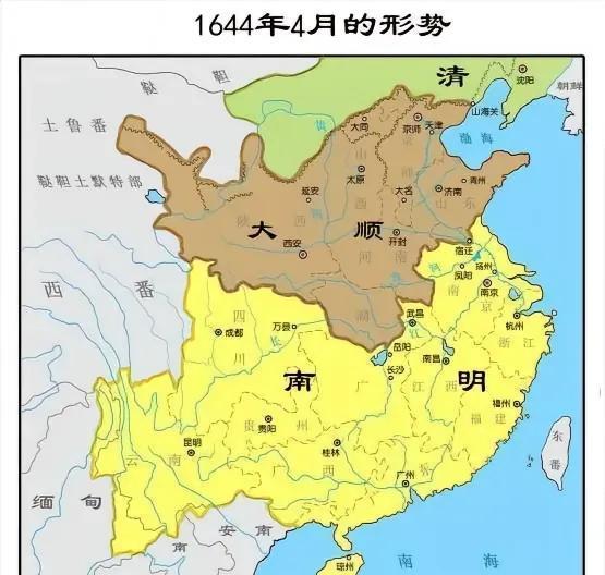 1644年，中国彻底乱了套。李自成的农民军打进北京，崇祯皇帝在煤山自尽，关外的清