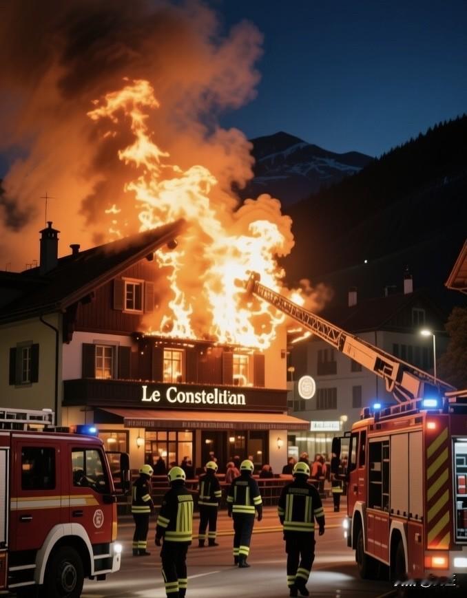 路透社报道，瑞士警方星期四（1月1日）说，火灾发生在星期四凌晨1时30分（新加坡
