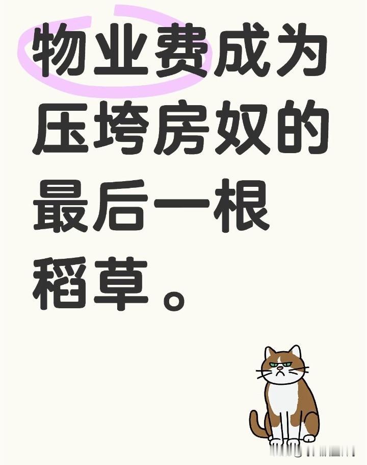 物业费就像温水煮青蛙，表面上单笔金额不大，但叠加房贷和下行周期时，成了压垮许多家