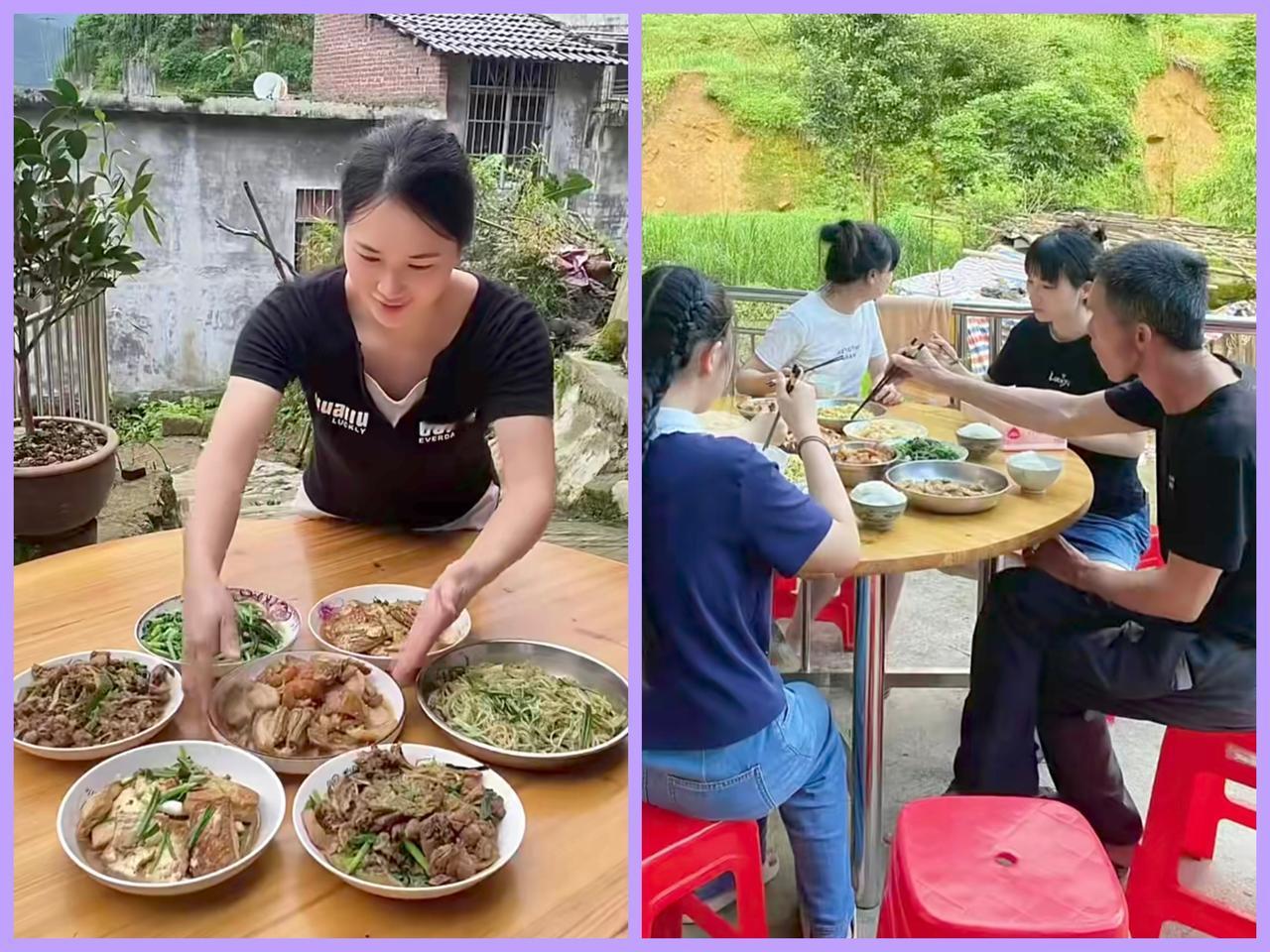这是一桌家常菜，自家有的是食材。随你煎炒很简单，…………………………请你
