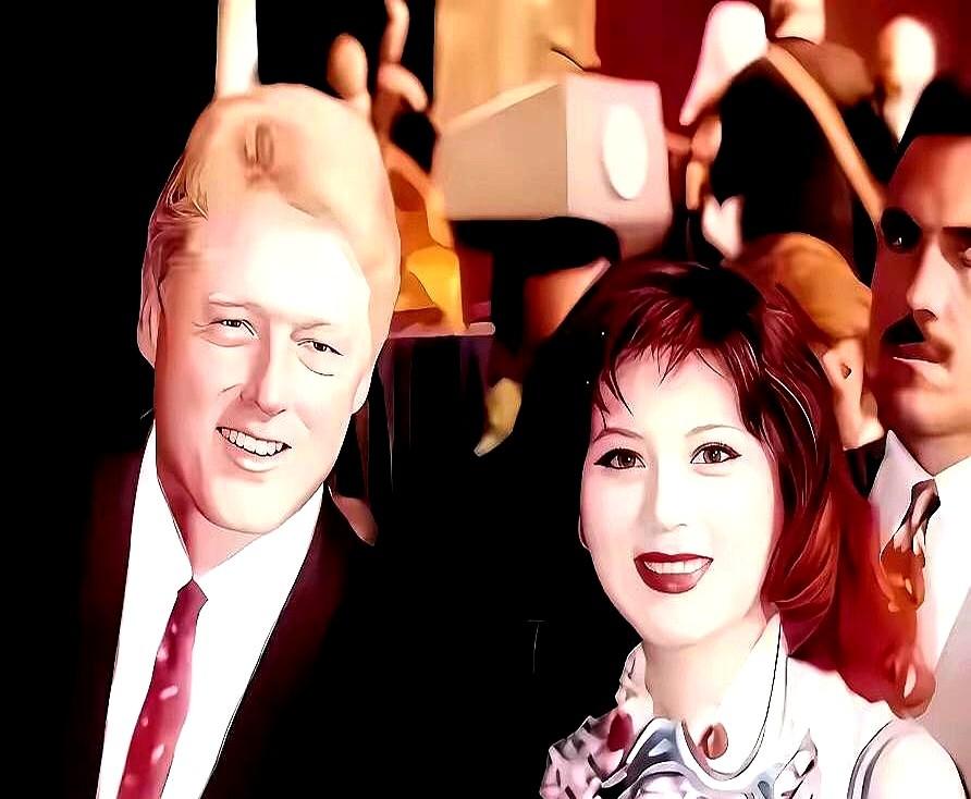 那张照片刚登报，他就差点下台了。1998年，克林顿夫妇在梅根湾穿着泳衣跳舞的