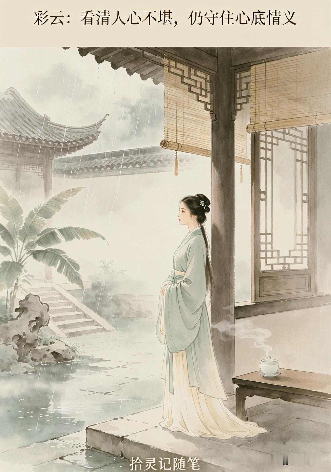 拾灵记·红楼读心｜彩云：看清托付的人不堪，仍守住心底情义傍晚落了一阵疏雨，坐