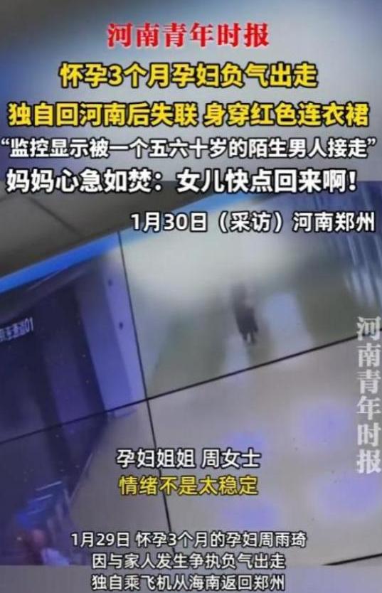 “怪了？”一名怀孕3个月的女子，和家人在海南旅游时发生争执，一时赌气独自飞回郑州