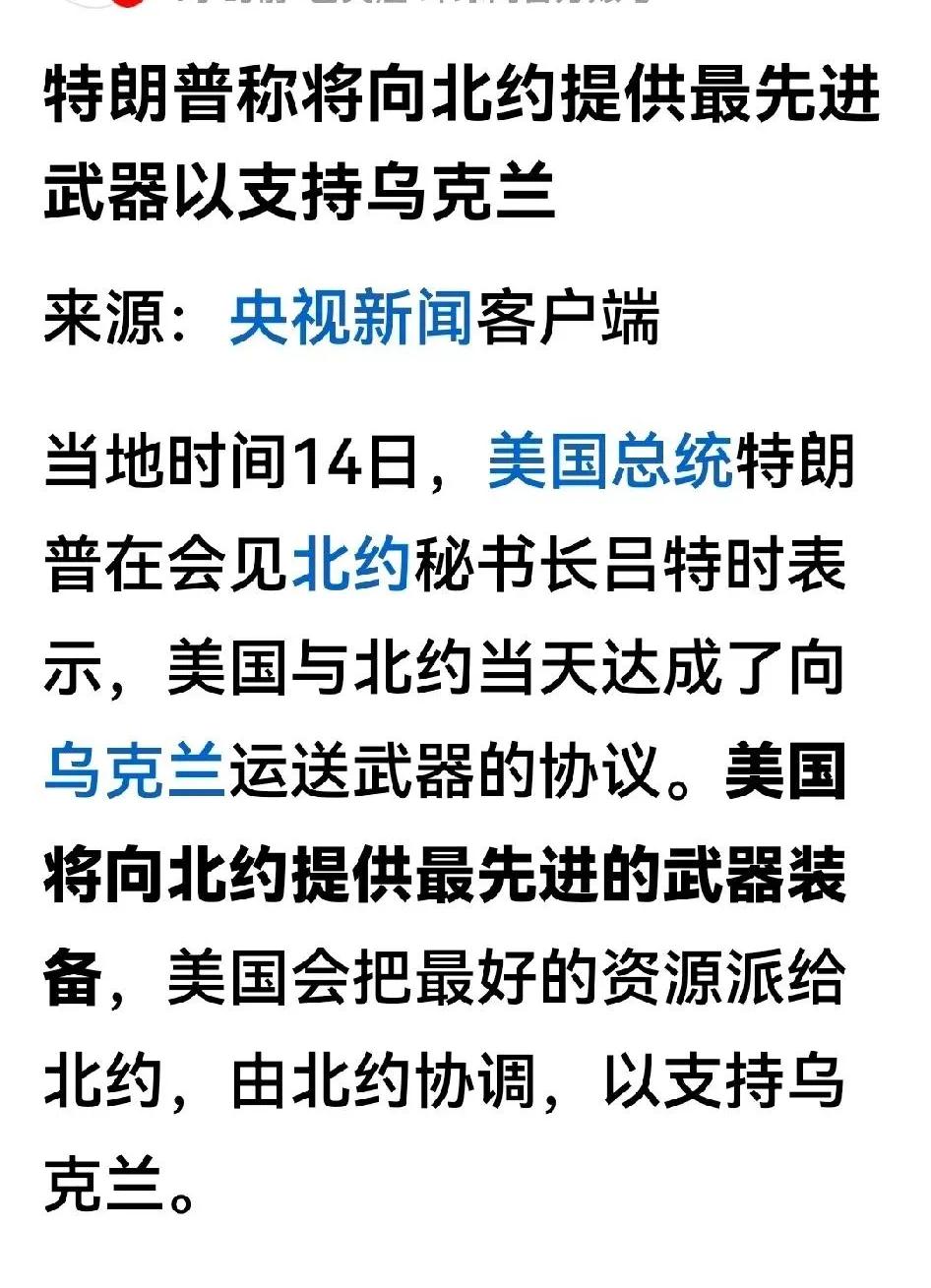 吕特表示，各国将迅速向乌克兰运送武器装备，武器的类型将不限于“爱国者”导弹。