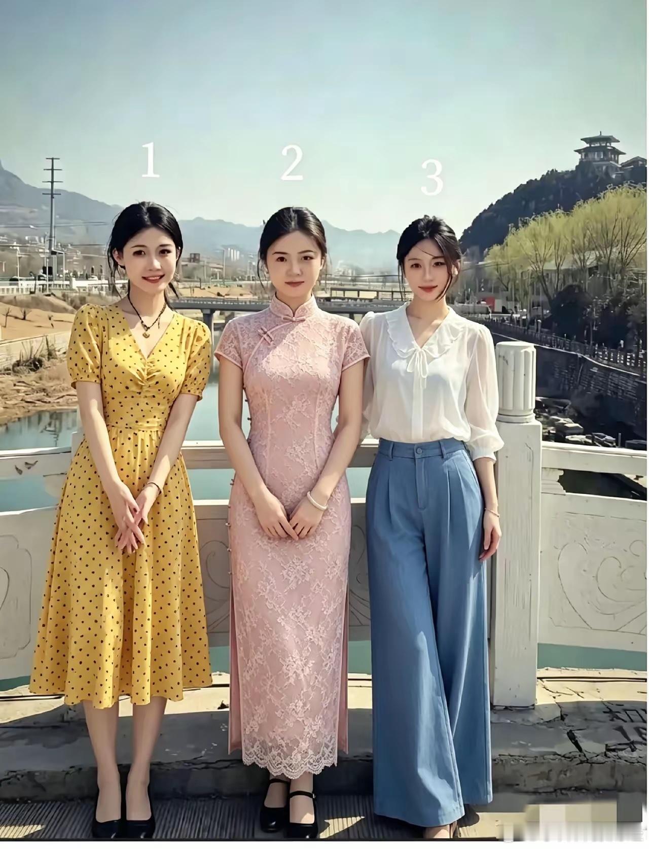 老话常说，找老婆面相很重要，三个女生里面选一个结婚，你觉得谁最旺家？