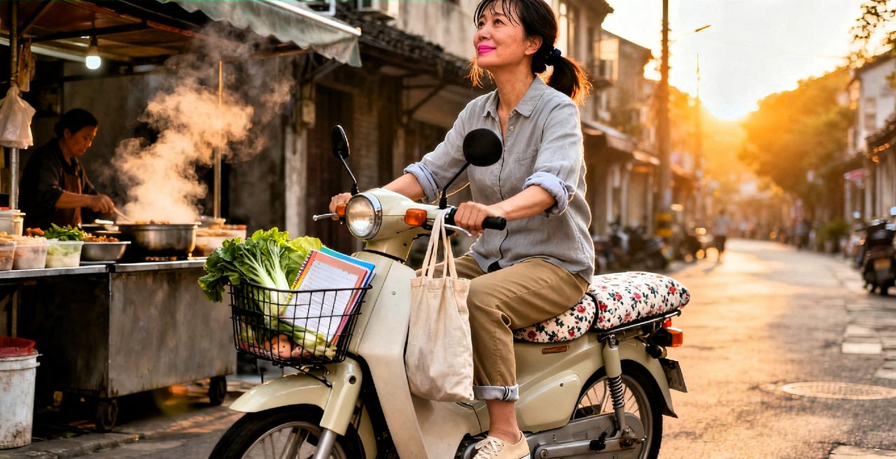 我发现了一个现实大多数中年女人都是骑着两千多元的电动车，车座磨破了就套个布套，