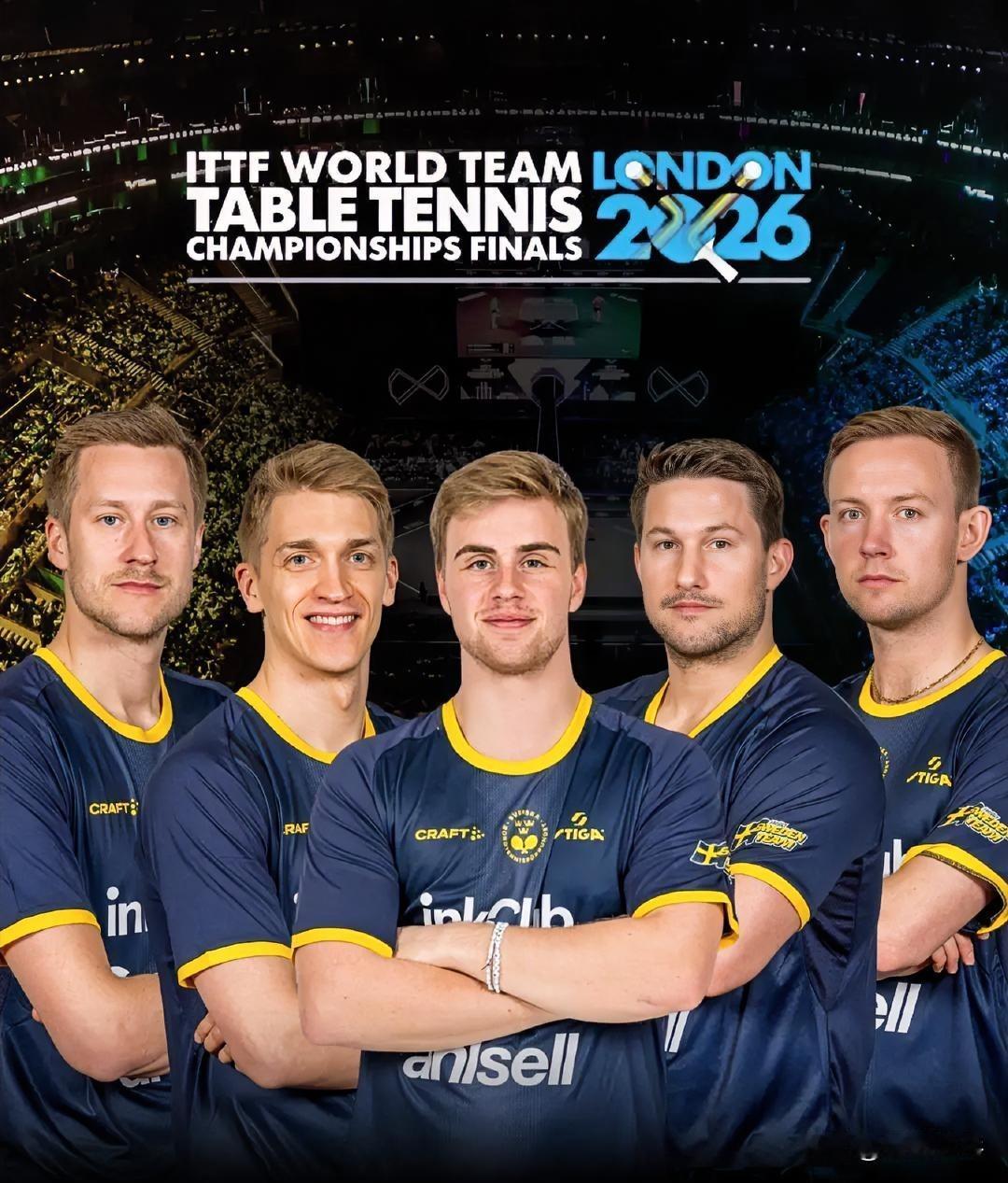 🇸🇪瑞典男队2026伦敦世乒赛团体赛阵容公布：特鲁斯·莫雷加德、安东·卡尔