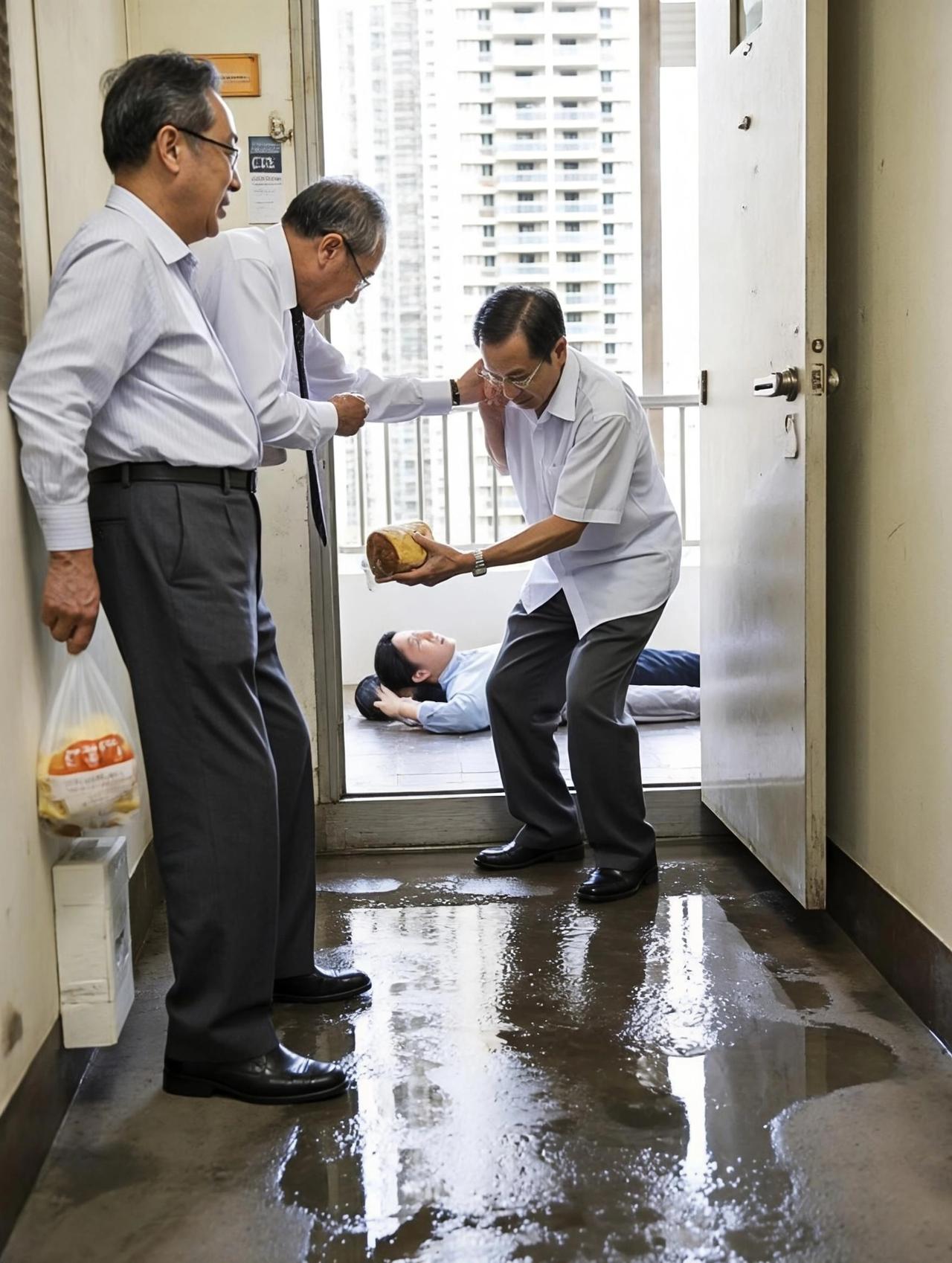 😮‍💨新加坡盛港公寓这事儿绝了！老爹都成白骨“化石”啦，闺女却在门口躺了一个