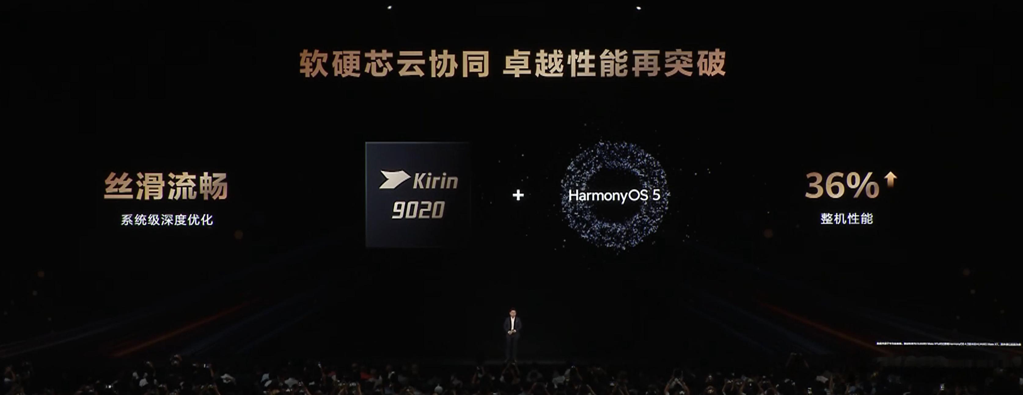 华为发布会余承东终于大大方方的说出芯片型号了，旗舰平台麒麟9020。华为Mate