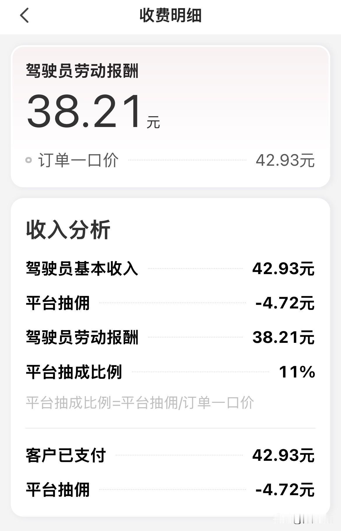 我拿油车跑四轮小件，今晚接了一单，往璧山送一个电瓶，全程29公里，一口价42.9