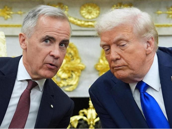 100%关税战打响？特朗普警告卡尼，和中国合作，就严惩加拿大！ 当地时间1月