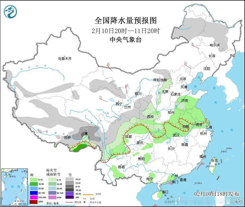 【降水增多】未来冷暖空气活跃，导致降水呈现增多趋势，11日白天-12日，北方可能