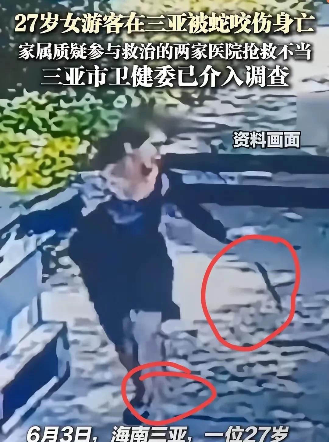 三亚旅游被蛇咬身亡的女子总共错过了三次生的机会第一次:刚送到医院，医生不相信