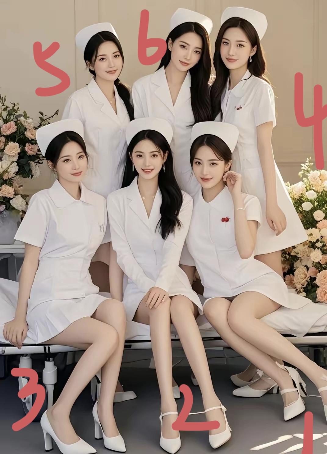 作为董事长的你身体有小痒，感冒了，需要扎针，秘书给你挑了6个小护士为你上门服务，